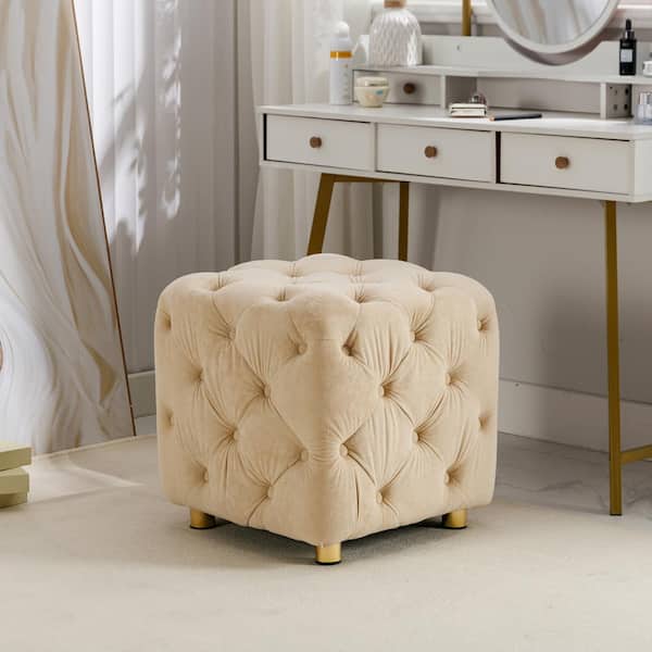 Sofa Stool Desk Rest Foot Ottoman Footstool Soft Velvet Pouffe