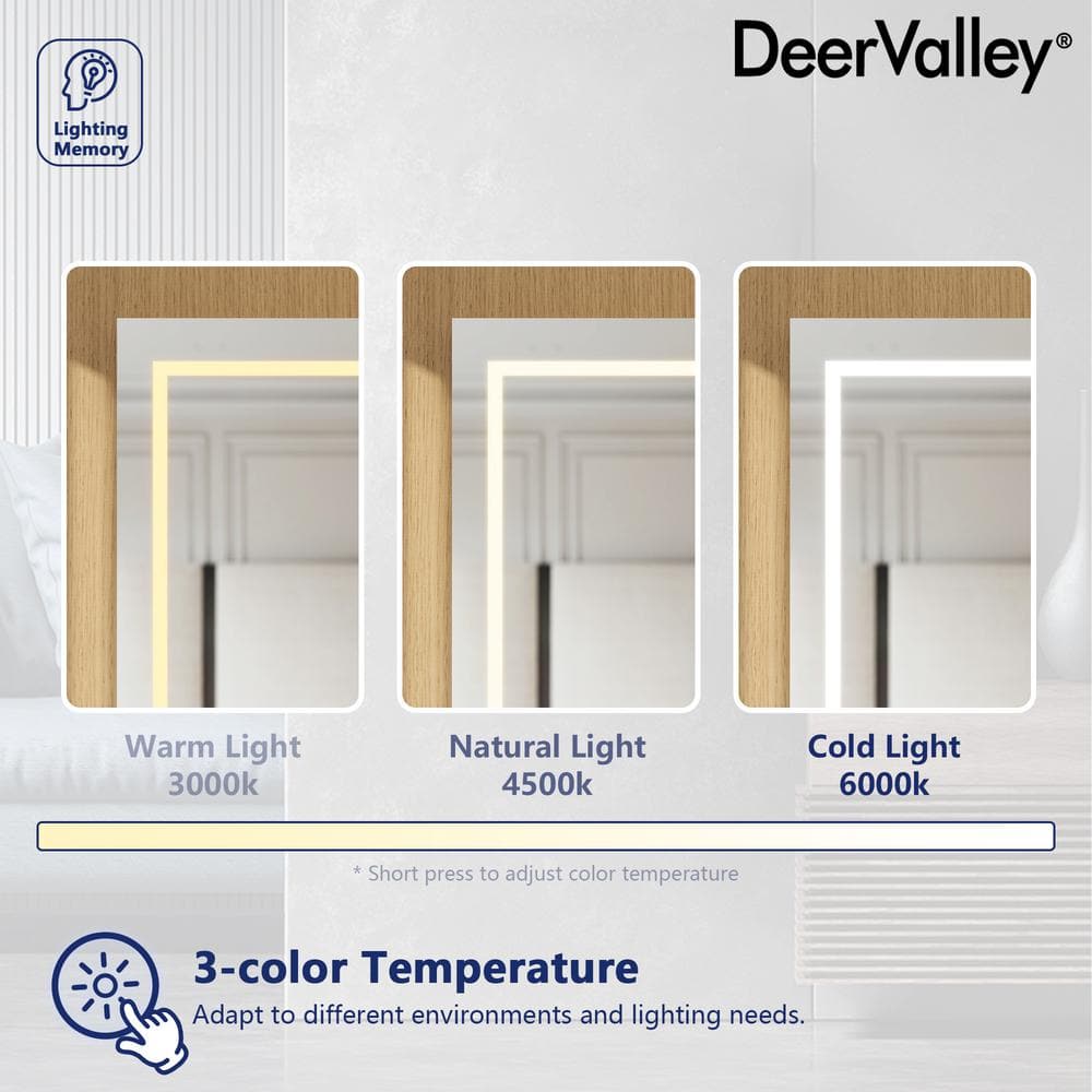 48'' Wide White LED Wall Mounted Medicine Cabinet with Mirror