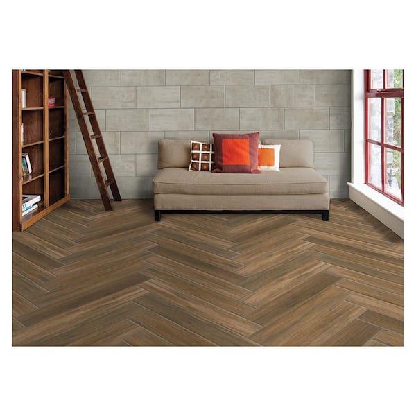 Montagna Portwood 6 in. x 36 in. Glazed Porcelain Floor and Wall Tile (348 sq. ft. / pallet)