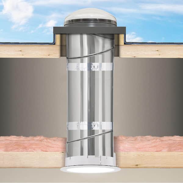 14 in. Acrylic Dome Curb Mount Sun Tunnel Skylight with Rigid Tube