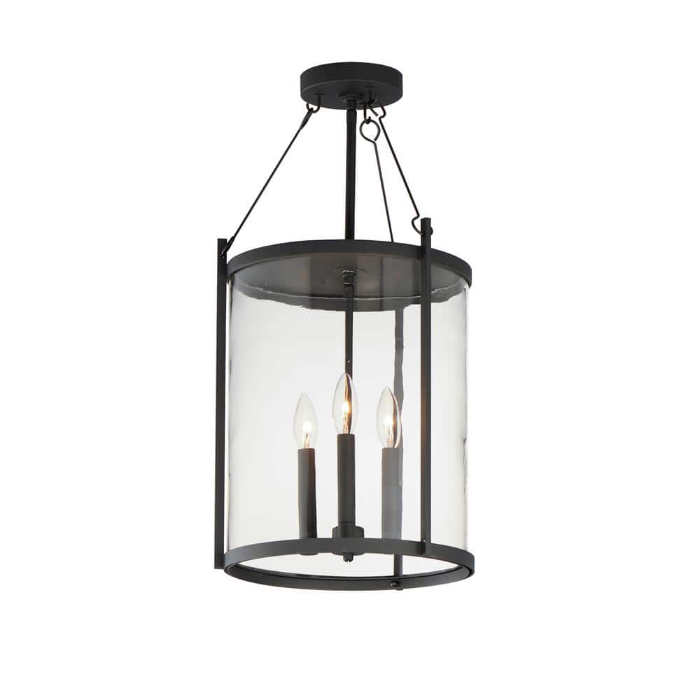 Maxim Lighting Belfry 13 in. Black 3-Light Pendant Light 30069 - The ...