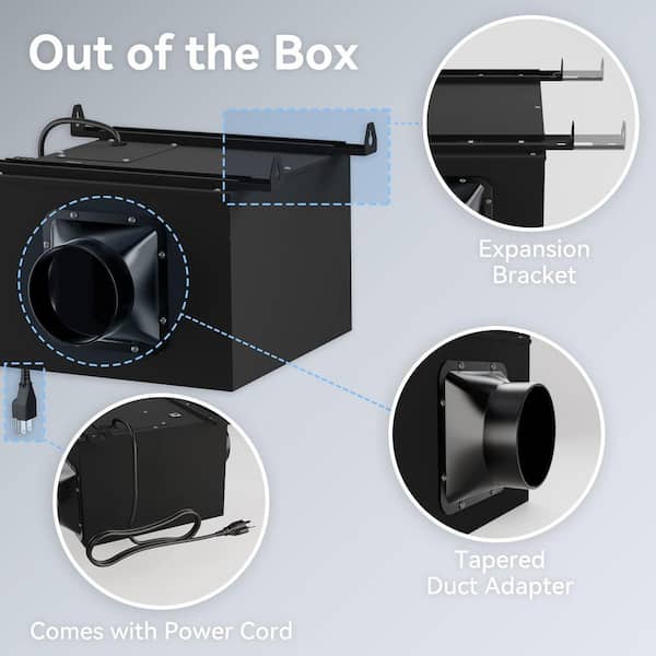 KIWDZFU 170CFM Ultra Quiet Bathroom Exhaust Fan Remote Mount