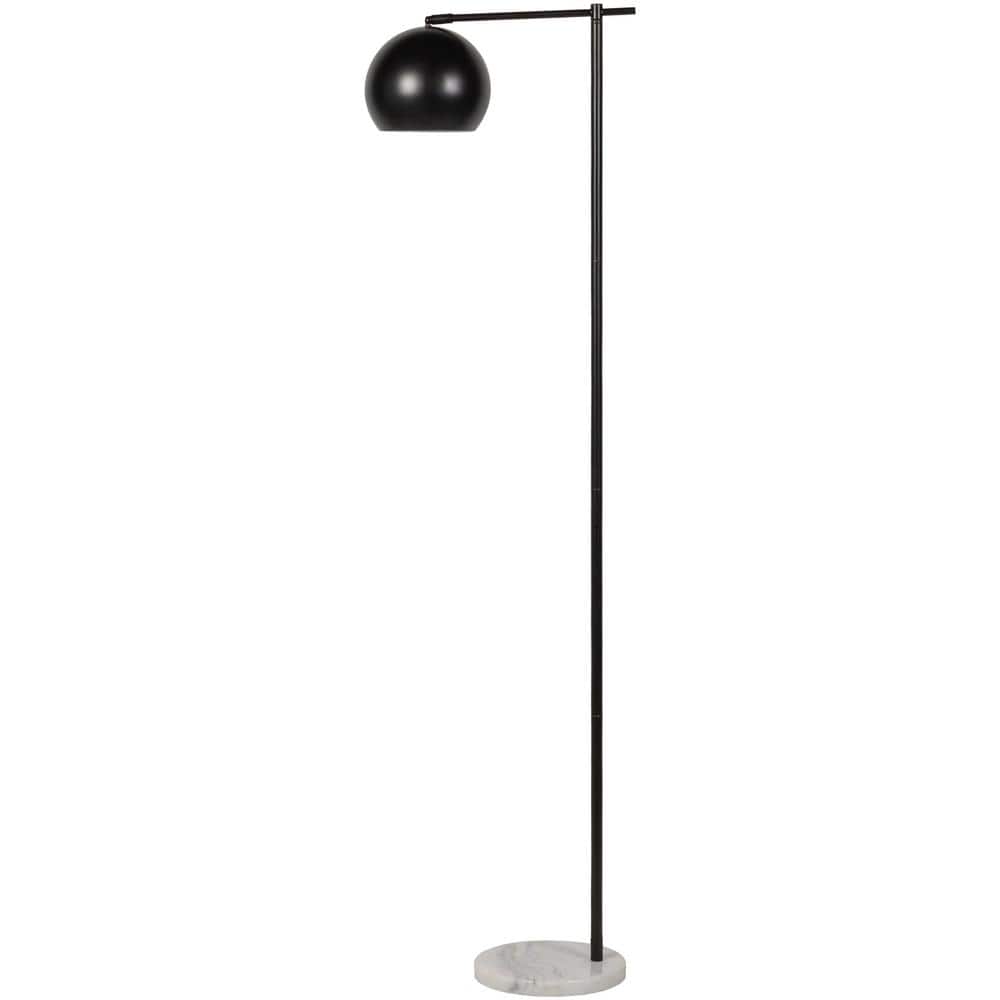 Hartford 62" Black Metal Floor Lamp with Specialty Shade