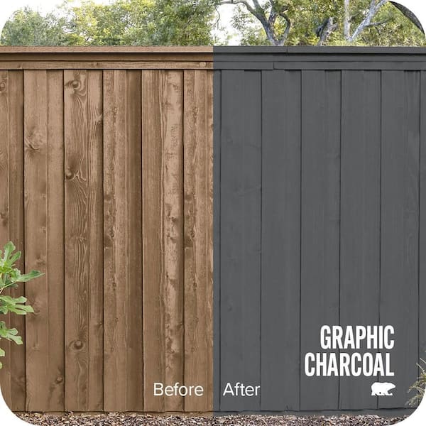 1 gal. #N500-6 Graphic Charcoal Solid Color House and Fence Exterior Wood Stain