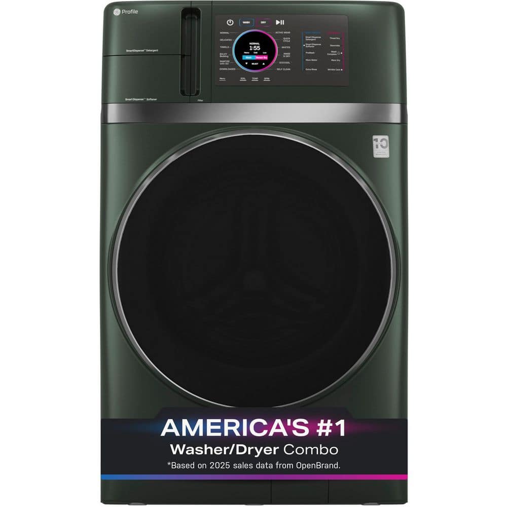 Profile 4.8 cu. ft. Smart UltraFast Electric Washer Dryer Combo in Jade Green with Ventless Heat Pump Technology