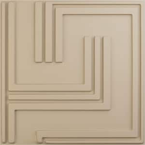 19-5/8"W x 19-5/8"H Geometric EnduraWall Decorative 3D Wall Panel, Smokey Beige (Covers 2.67 Sq.Ft.)