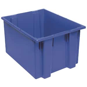 19 Gal. Genuine Stack and Nest Tote in Blue (Lid Sold Separately) (3-Carton)