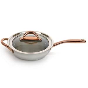 Ouro 10 in. 18/10 Stainless Steel Skillet in Silver