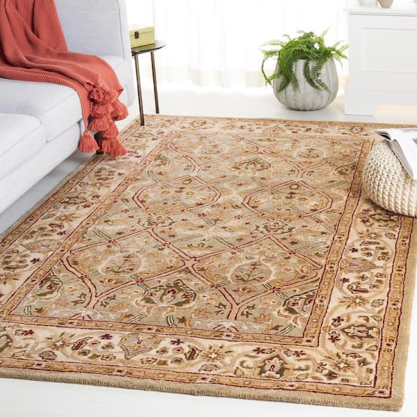 Persian Legend Light Green/Beige Doormat 2 ft. x 3 ft. Border Area Rug