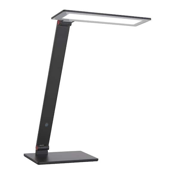 George Kovacs Kovacs 16.38 in. Black Dimmable Integrated OLED Desk Lamp with 3-Way Touch Dimmer Switch and Aluminum Black Shade