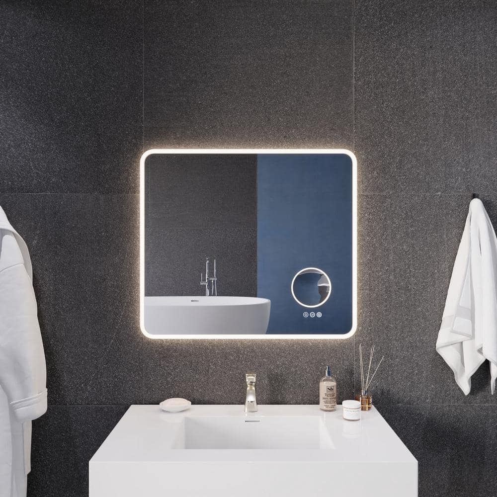 Rectangular Frameless LED Bathroom Vanity Mirror with Defogger