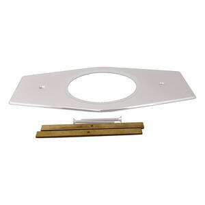 13 in. x 7-1/4 in. Stainless Steel Shower 1-Hole Cover in Powder Coat White