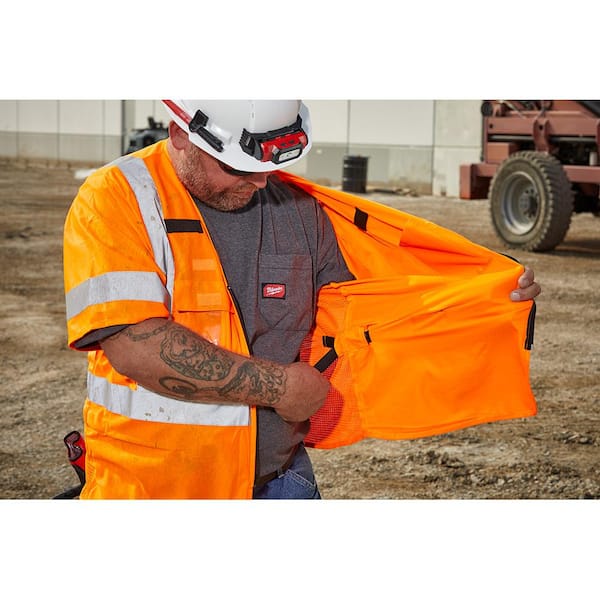 Milwaukee 2X-Large/3X-Large Orange Class 3 High Visibility Safety