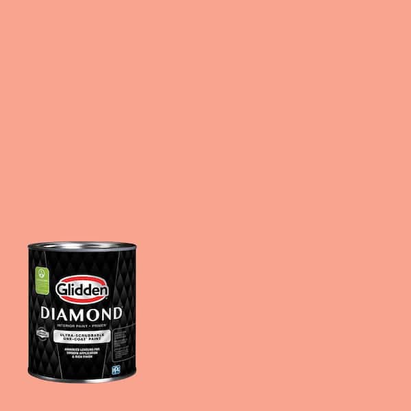 Glidden Diamond 1 qt. PPG1193-5 Coral Serenade Eggshell Interior Paint with Primer