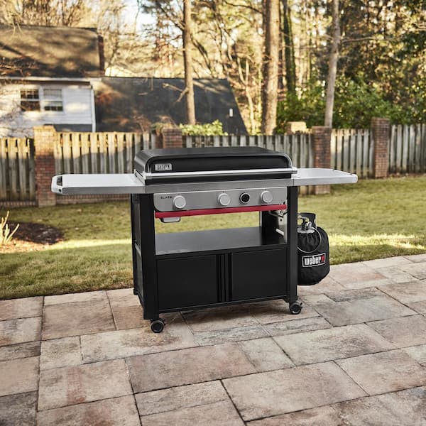 Weber Slate Griddle 3-Burner Propane Gas 30 in. Flat Top Grill in