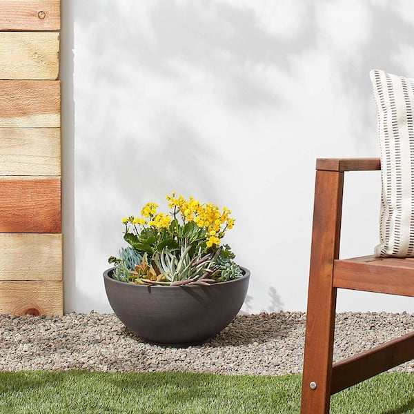Simplicity Bowl 16 in. x 8 in. Dark Charcoal PSW Pot