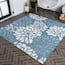 JONATHAN Y Zinnia Modern Floral Navy/Aqua 5 Ft. 3 In. X 7 Ft. 7 In ...