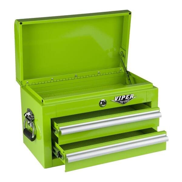 Viper Tool Storage 18 in. 2-Drawer Mini Chest, Lime Green