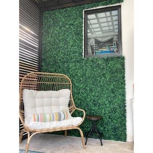 12-Pieces 20 in.x20 in. Artificial Greenery Boxwood Panels UV Protection Boxwood Hedge Panels Wall Screen Greenery Wall