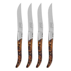 Juego De 6 Utensilios De Cocina Laguiole - Mangos De Madera Y Cabezales De Silicona Negra, Resistente Al Calor