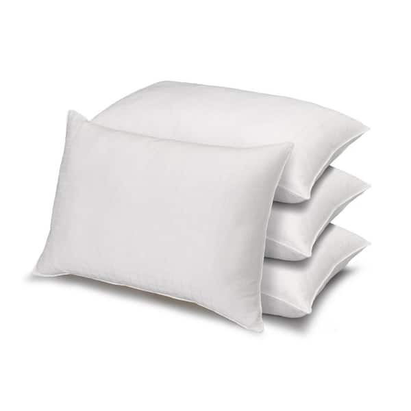 ELLA JAYNE Firm Dobby Windowpane 300 Thread Count 100% Cotton King Size Pillow Set of 4