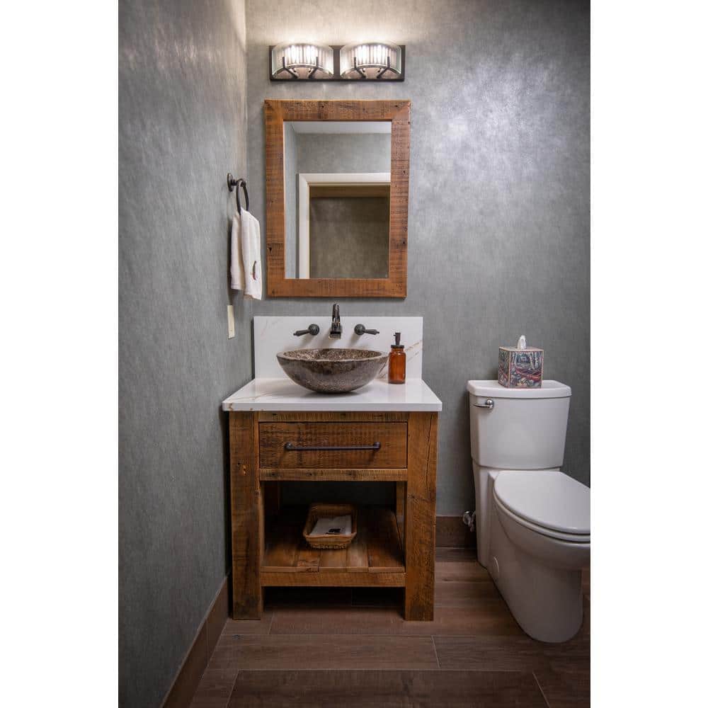 Dark Emperador Marble Circular Bathroom Vessel Sink