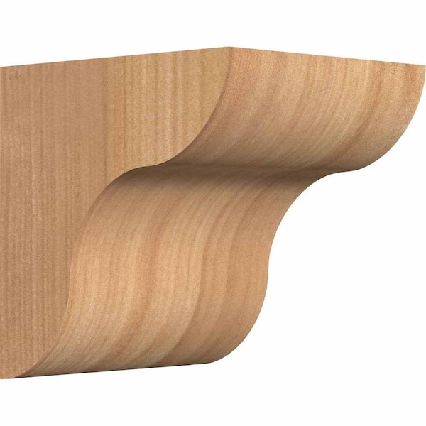 Ekena Millwork 5-1/2 in. x 6 in. x 6 in. Western Red Cedar Carmel Smooth Corbel