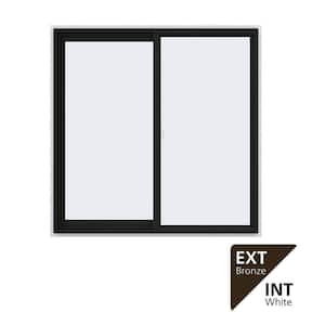 JELD-WEN 48 in. x 48 in. V-2500 Series Bronze Exterior/White