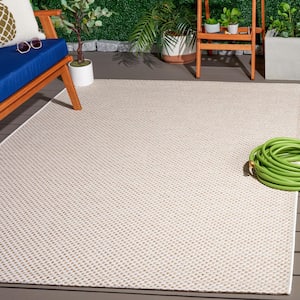 Sisal All-Weather Ivory/Natural 4 ft. x 6 ft. Solid Woven Indoor/Outdoor Area Rug