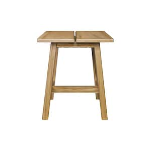 Natural 100% American Hardwood Rectangle Stool with Split Top