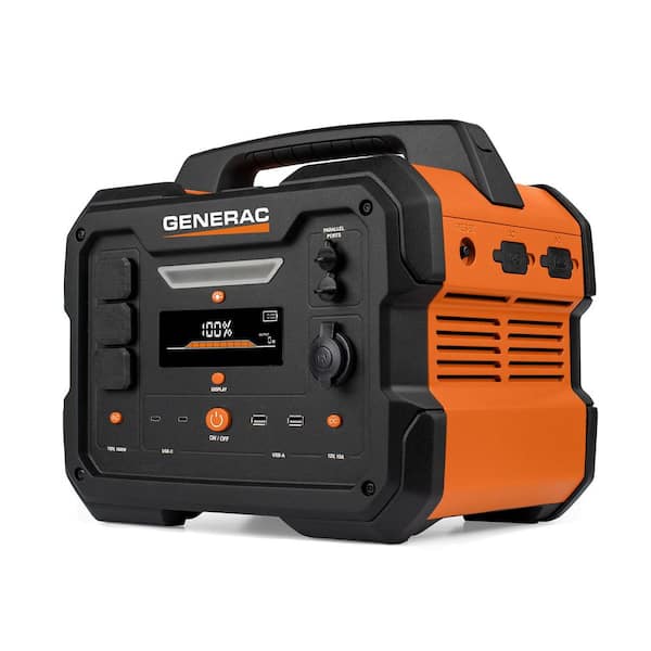 Generac GB1000 1086wH Portable Power Station with Lithium-Ion Battery, Battery Generator for Outdoor, Camping, Solar Charging