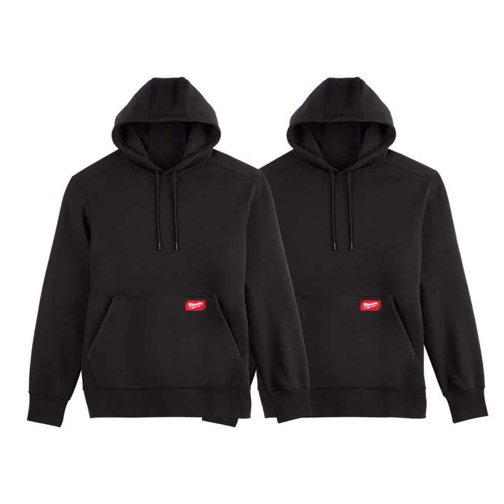 Men's Small Black Midweight Cotton/Polyester Long Sleeve Pullover Hoodie (2-Pack) price history on PriceWatchPro