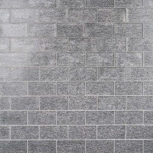 Demure Black 4.37 in. x 8.74 in. Polished Glass Wall Tile (5.3 sq. ft./Case)