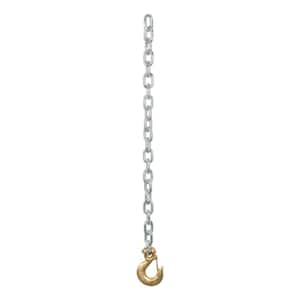 35" Safety Chain with 1 Clevis Hook (16,200 lbs., Yellow Zinc)