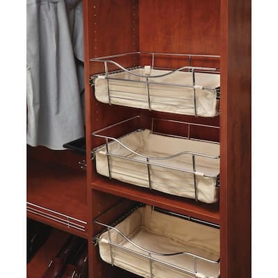 Rev-A-Shelf 7 in. H x 30 in. W Nickel Steel 1-Drawer Wide Mesh Wire ...