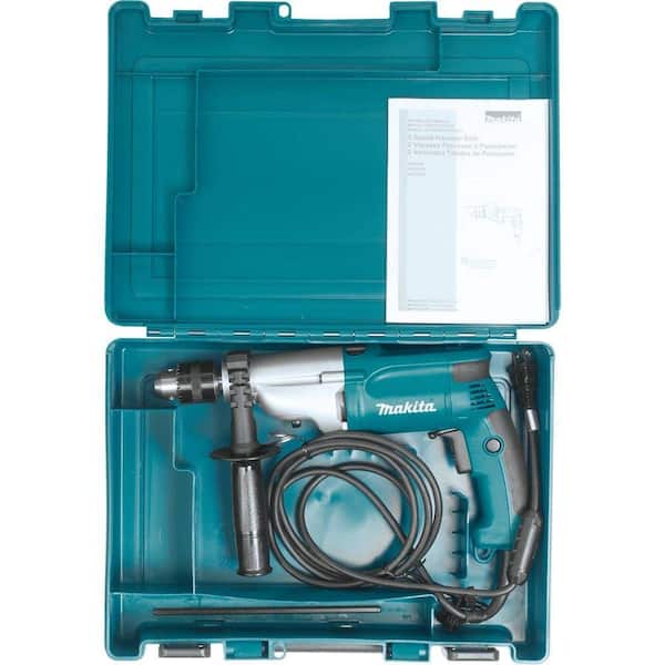 begaan Chirurgie lip Makita 6.6 Amp 3/4 in. Corded Hammer Drill with Torque Limiter Side Handle  Depth Gauge Chuck Key Hard Case HP2050 - The Home Depot