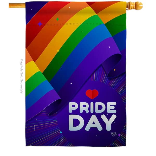 Breeze Decor 28 in. x 40 in. Show Your Pride House Flag Double-Sided ...