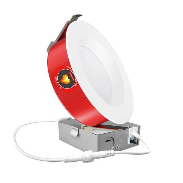 6in. Integrated LED Fire Rated Recessed Downlight With Junction Box, 15-Watt 1100 Lumens 5CCT 2700-5000K Dimmable