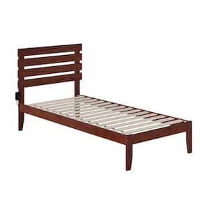 Oxford in Walnut Twin Extra Long Bed with USB Turbo Charger