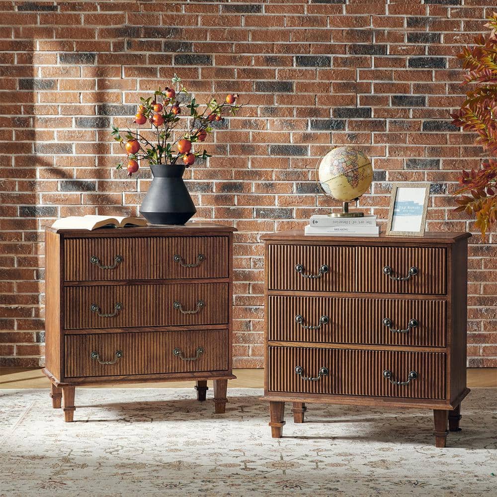 JAYDEN CREATION Elpenor Cherry 28 in. W Solid Paulownia Wood 4