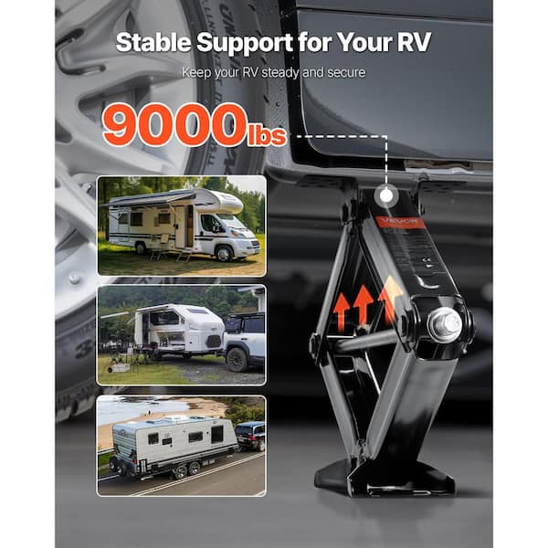 9000 lbs. RV Scissor Jacks, 4-23.4 in. RV Stabilizer Leveling Scissor Jacks, Set of 4, Heavy Duty Stabilizer Jack
