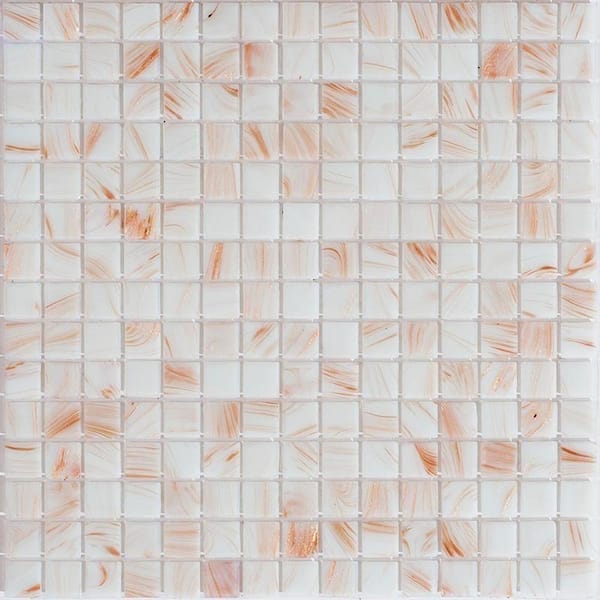 Apollo Tile Celestial 4" x 6" Glossy Bone White Glass Mosaic Uniform square Wall and Floor Sample Tile 0.13 sq. ft./Piece (1-Pack)