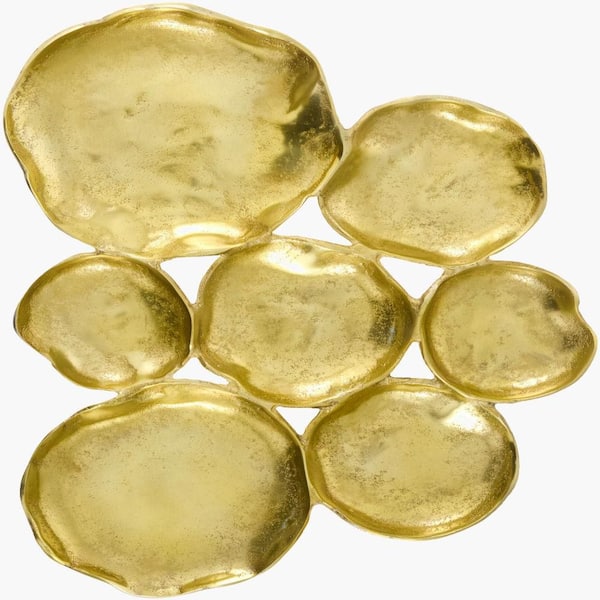 Ersa Yellow 20 in. W x 22.5 in. H Modern Irregular Aluminum Framed Mirror