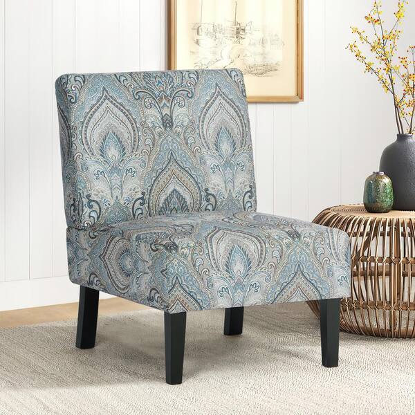 gray velvet slipper chair