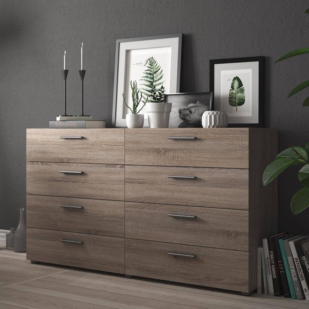 Austin Double 8-Drawer White Contemporary Dresser