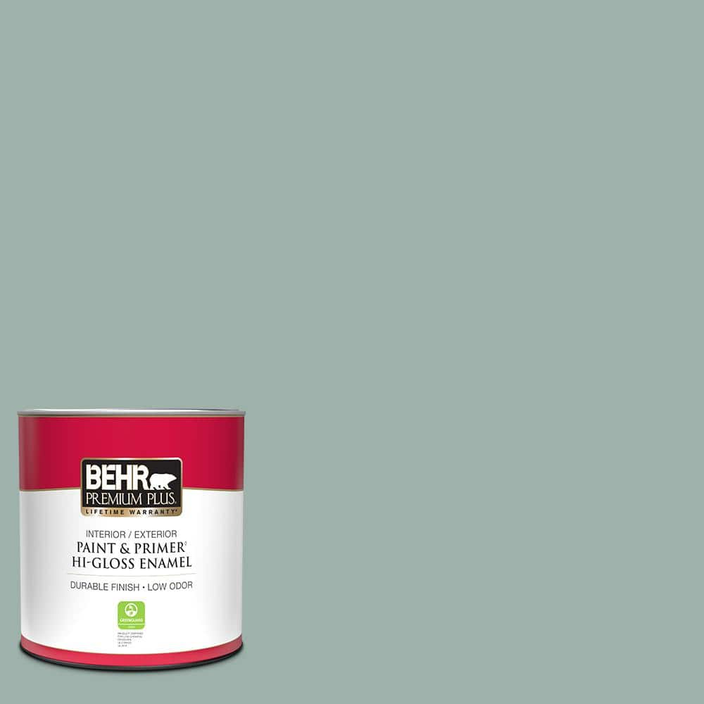 1 qt. #N430-3 Garden Vista Hi-Gloss Enamel Interior/Exterior Paint & Primer -  BEHR PREMIUM PLUS, ZZ303161