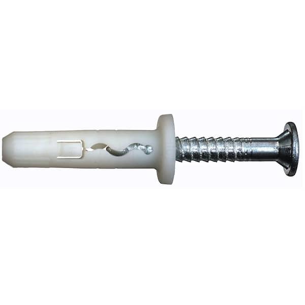 Hilti HPS-1 1/4 in. x 1-5/8 in. Nylon Flat-Head Phillips Impact Anchors with Screws (10-Pack)