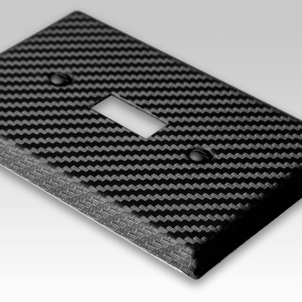 Black Stamped Steel Single Toggle Wall Plate