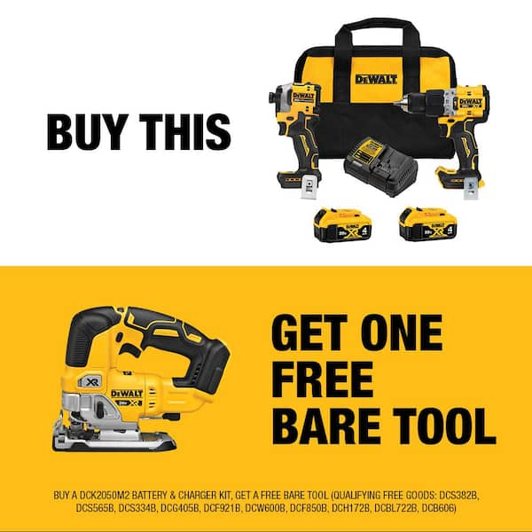 DEWALT 20V MAX Cordless 6 Tool Combo Kit with (2) 20V 2.0Ah Batteries and  Charger DCK620D2 - The Home Depot