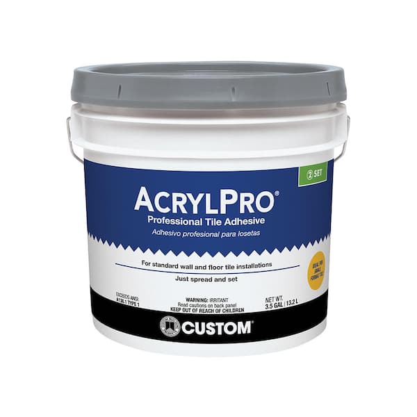 Custom Building Products AcrylPro 3.5 Gal. (14 qt.) Tile & Stone 72 Hr. Dry Time Professional Tile Adhesive